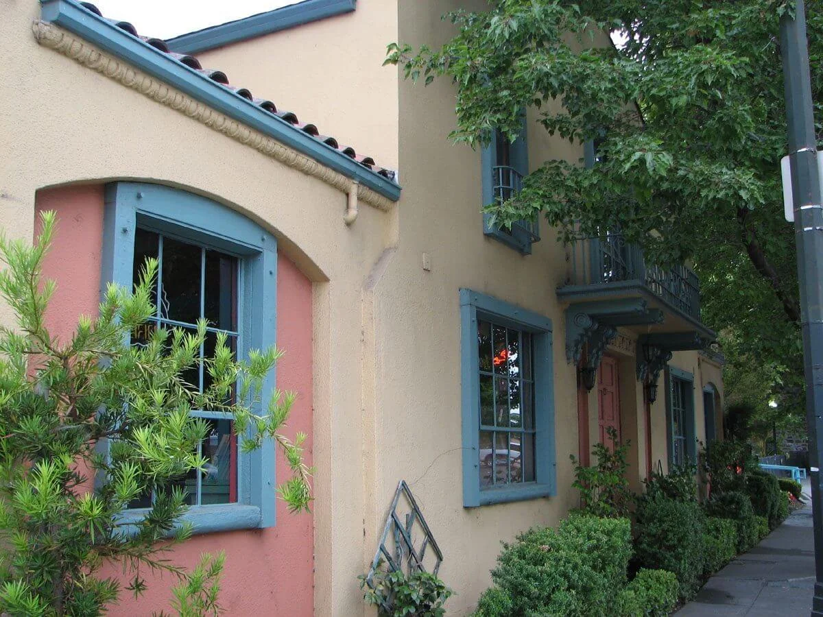 The former Petaluma and Santa Rosa Railroad station at Fourth and Wilson in downtown Santa Rosa