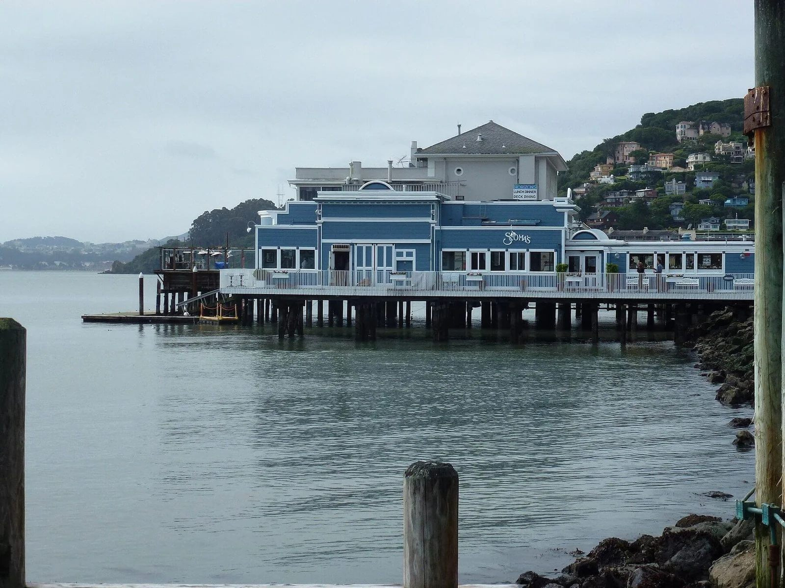 The city of Sausalito along the shoreline of San Francisco Bay