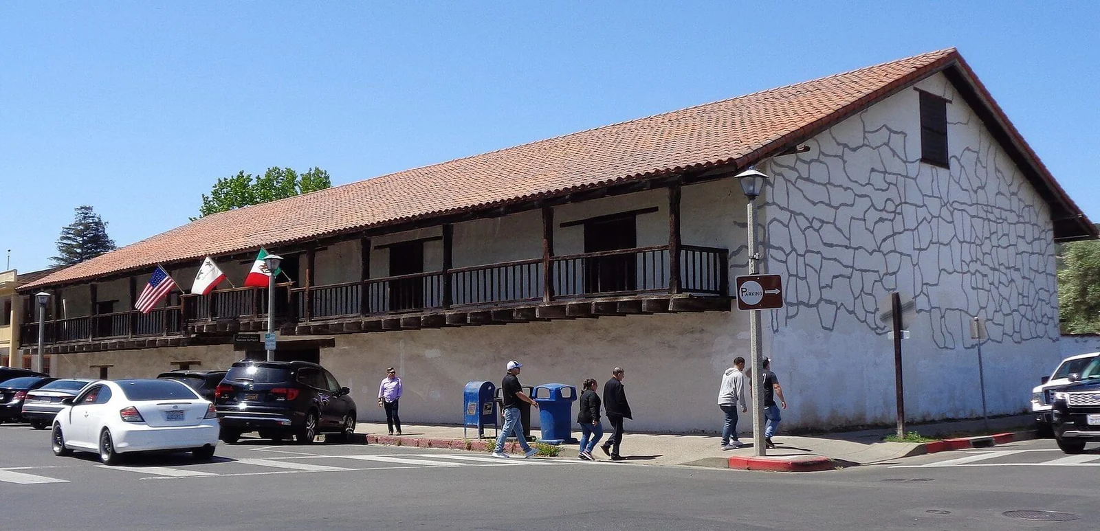 The Sonoma Barracks, an adobe built in 1834, on Sonoma Plaza