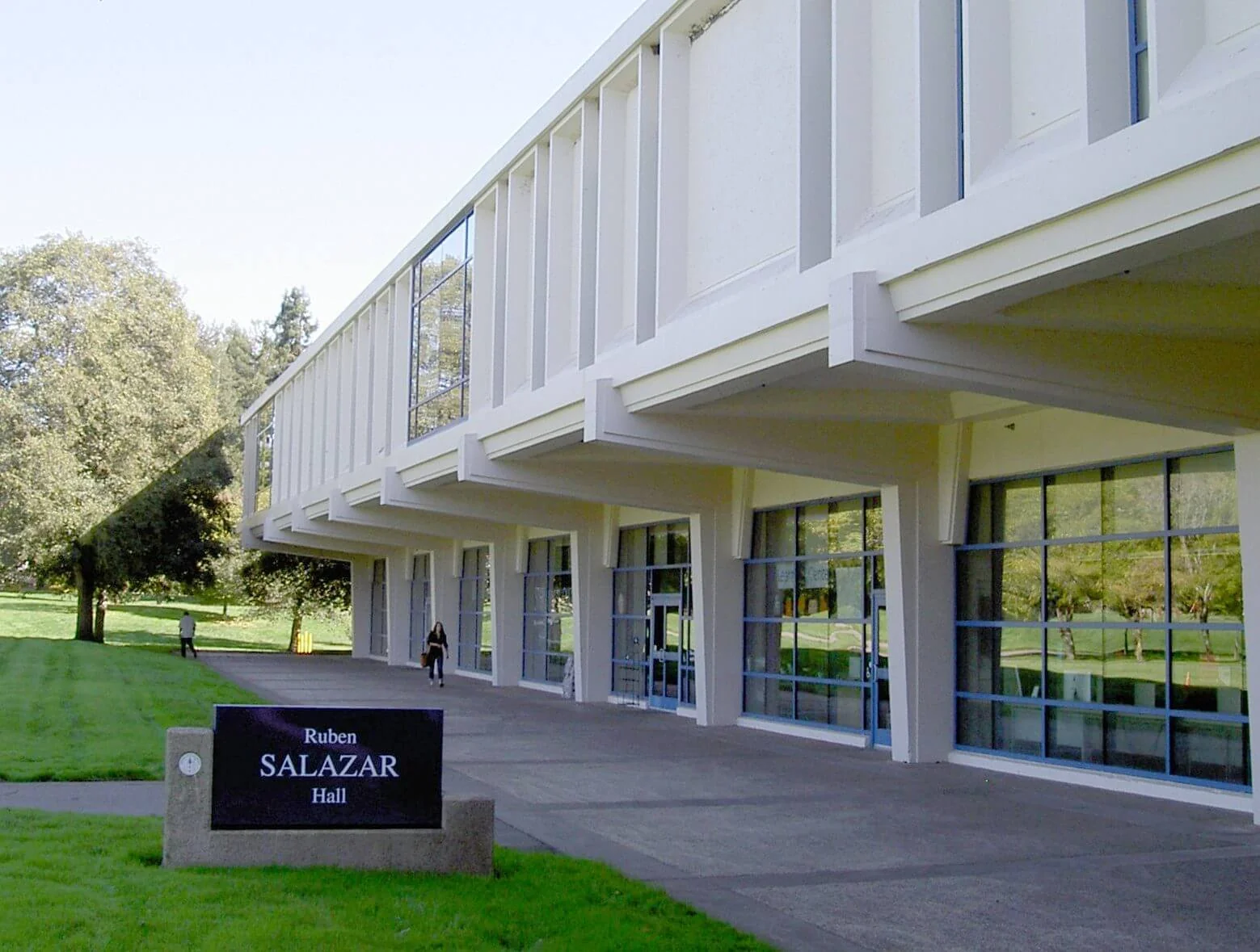 Ruben Salazar Hall on the Sonoma State University campus in Rohnert Park