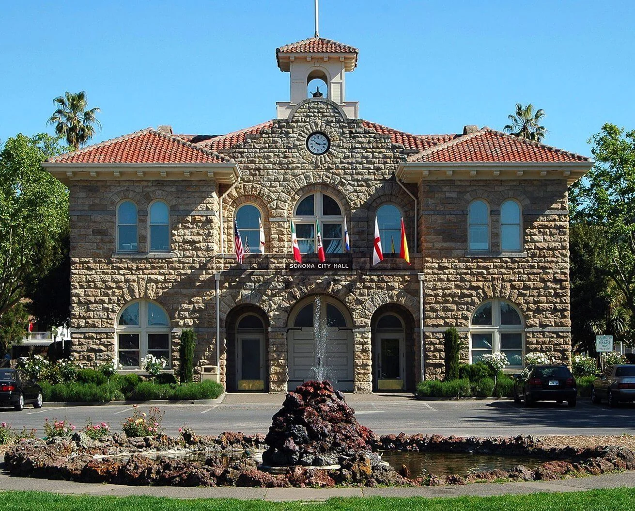 Sonoma City Hall on the Plaza in Sonoma, California