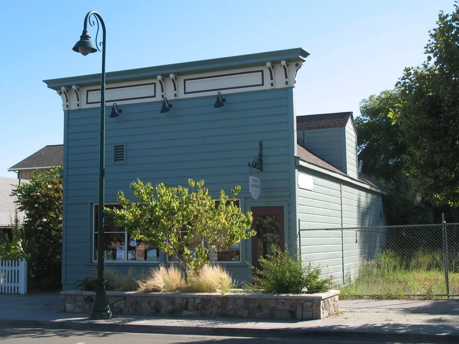 The Isaac E. Shaw Building on North Cloverdale Boulevard, a National Register listed building in Cloverdale