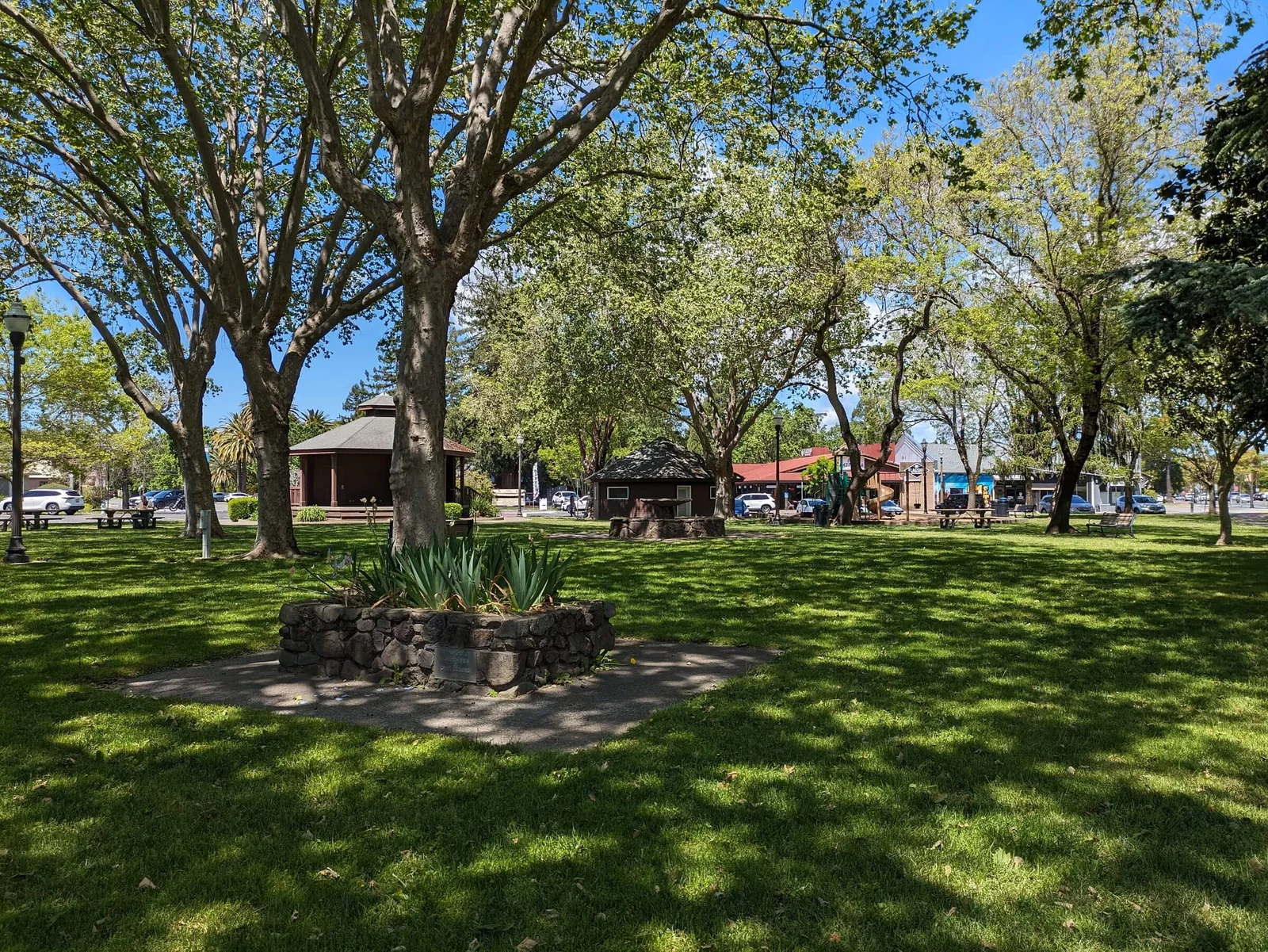 La Plaza Park at the center of Cotati, Sonoma County