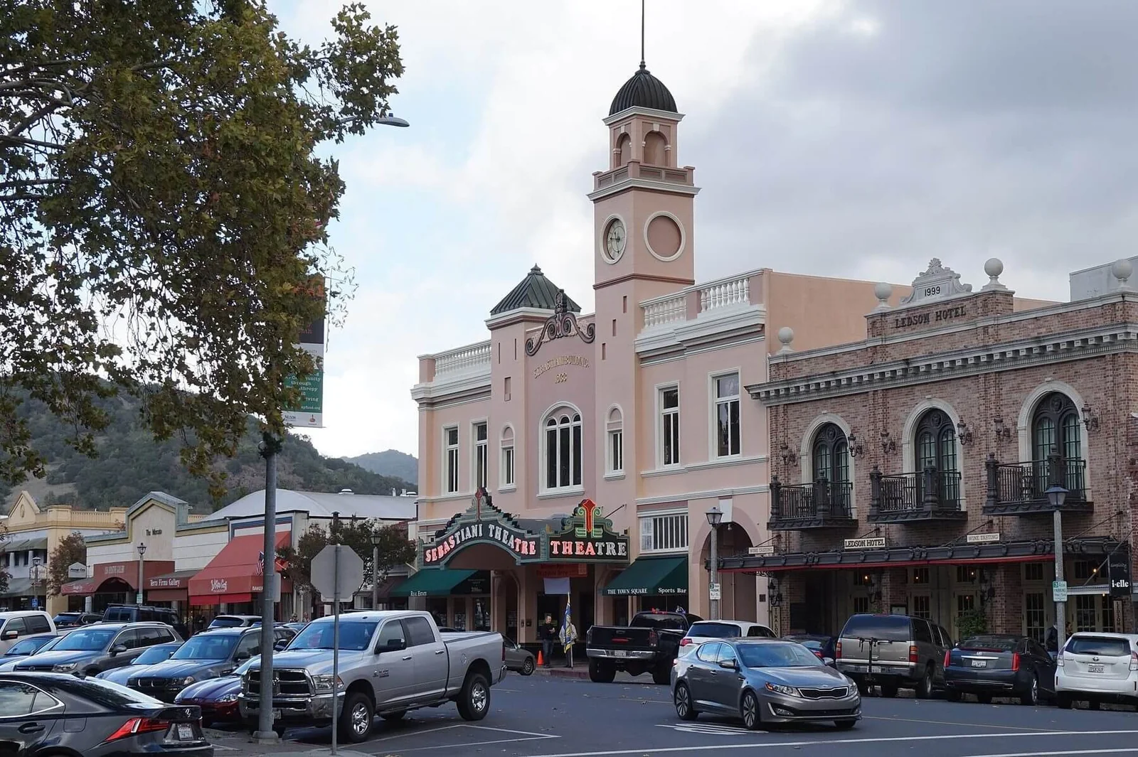 Historic commercial buildings in downtown Sonoma