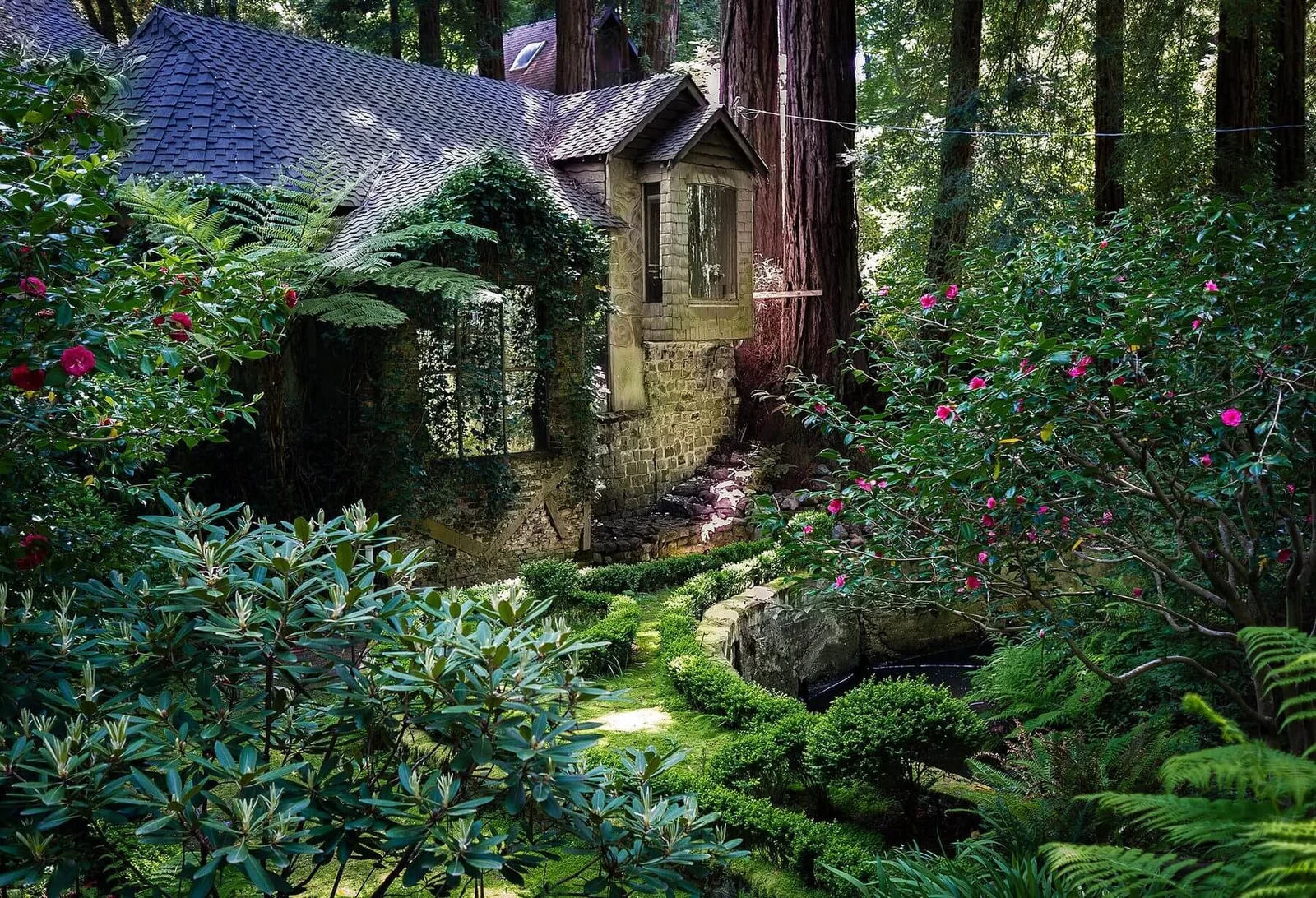A home set among redwood trees in Cascade Canyon, Mill Valley