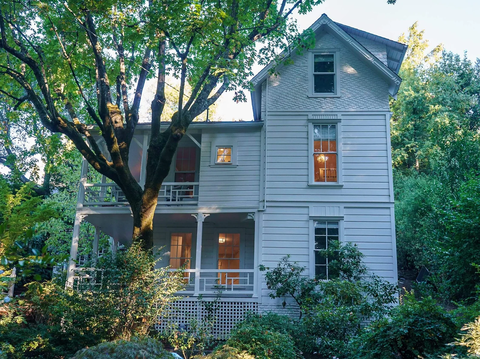 A Victorian house among the trees in Larkspur
