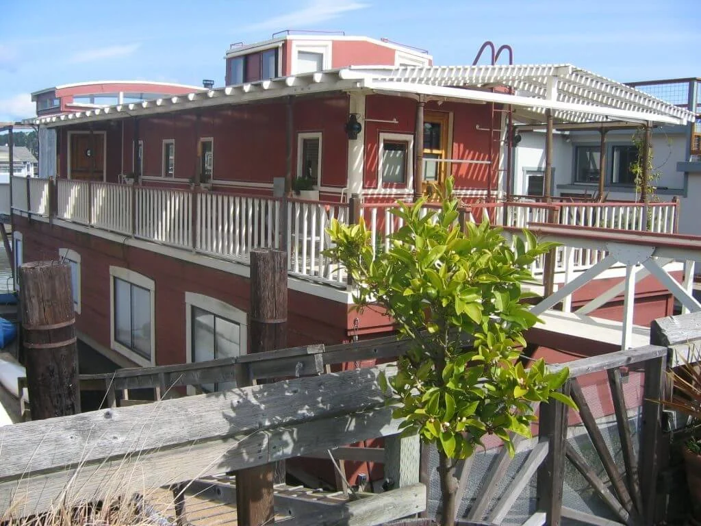 Houseboats in the Sausalito floating home community