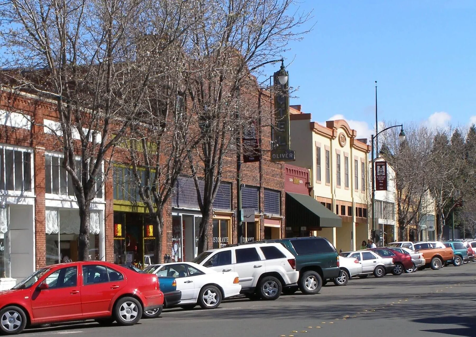 Historic commercial buildings in Railroad Square, downtown Santa Rosa