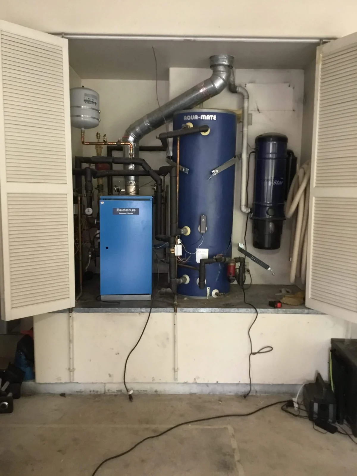 An aging boiler before replacement