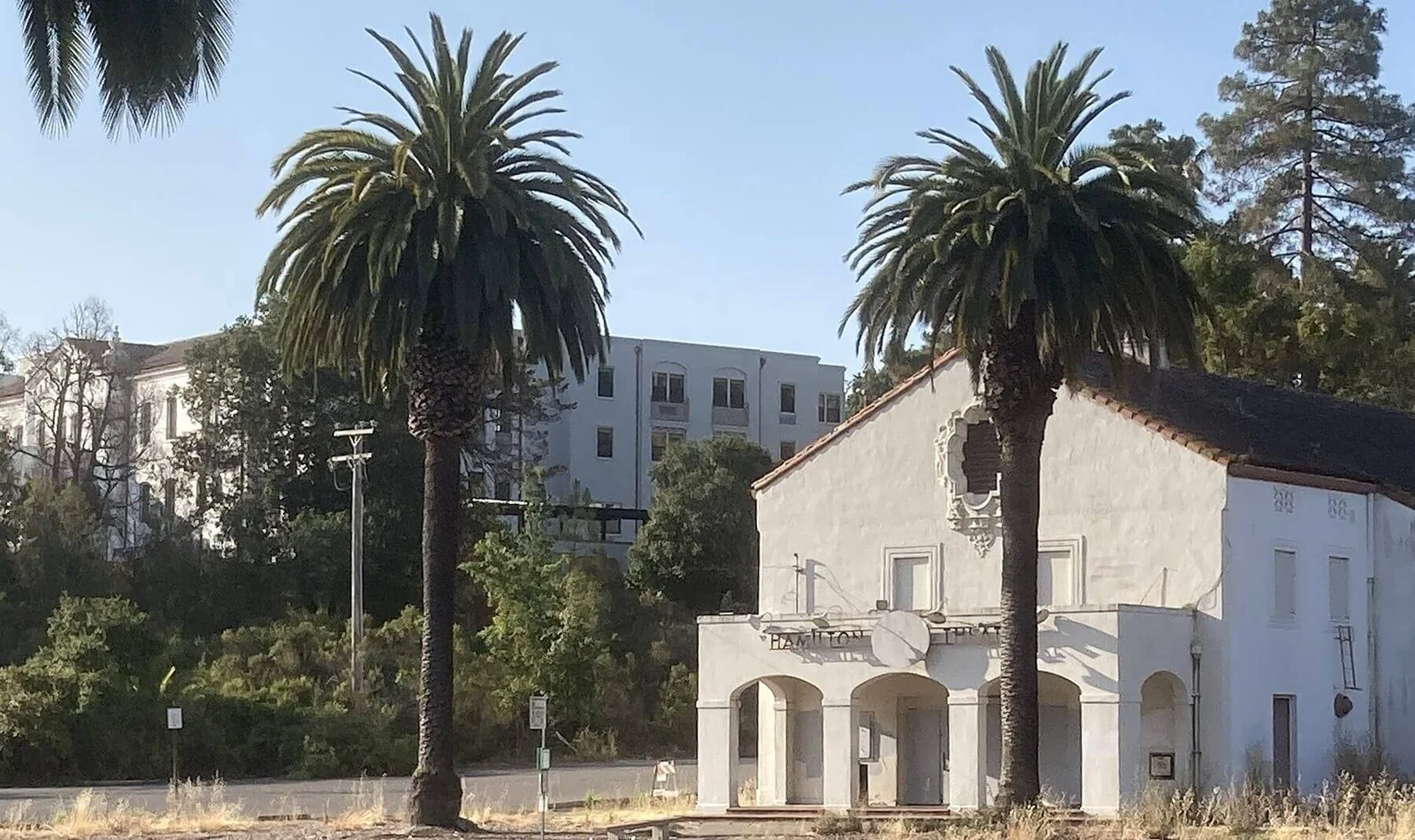 The former theater at Hamilton Field in Novato, now a transit stop