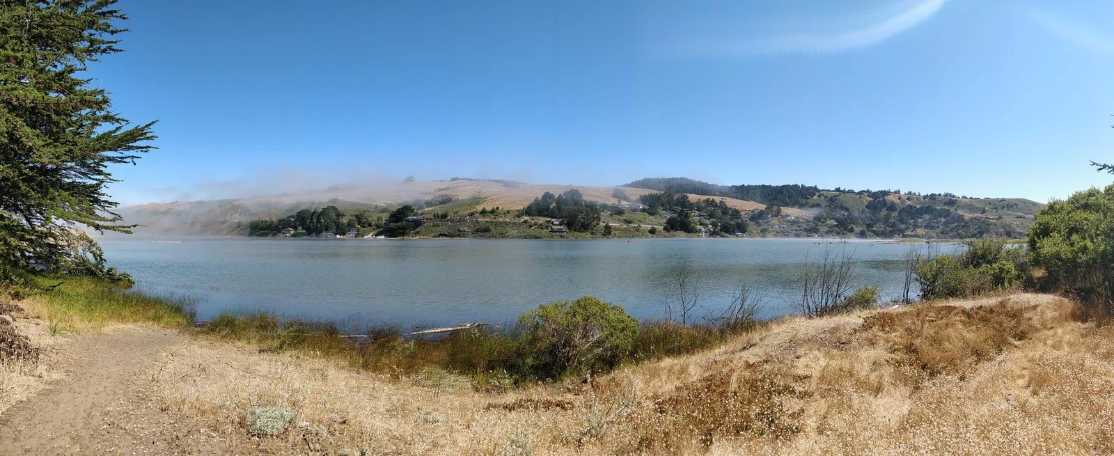 The Russian River beside Jenner village in Sonoma County