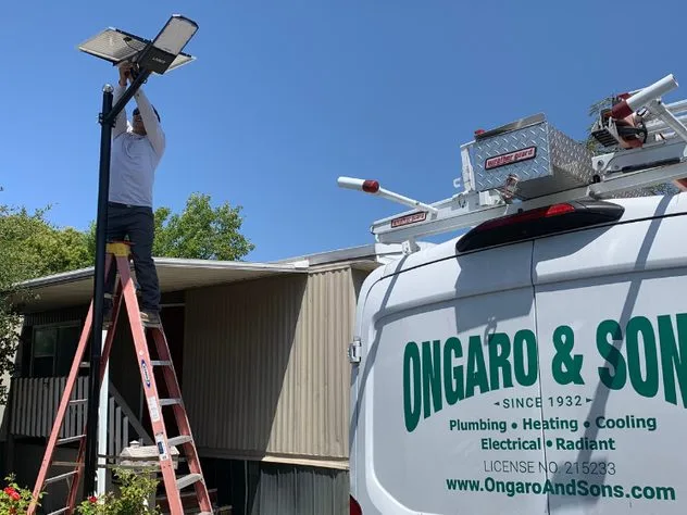 Exterior area lighting installation