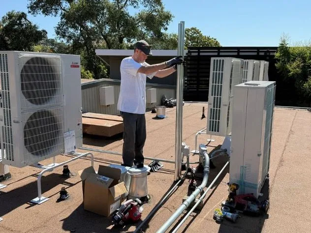 Multi-zone ductless mini split installation